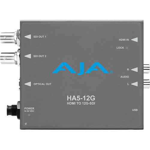 AJA HA5-12G-T-R0 HDMI 2.0 to 12G-SDI Conversion with Fiber Transmitter