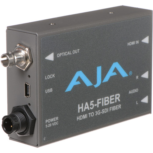 AJA HA5-Fiber HDMI to 3G-SDI over Fiber Video and Audio Converter