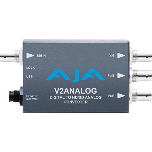 AJA V2ANALOG-R0 Digital Video to Analog, HD/SD Mini-Converter
